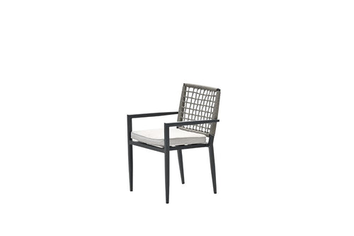 Florance dining fauteuil - carbon black - rope taupe - desert sand - vtwonen shop