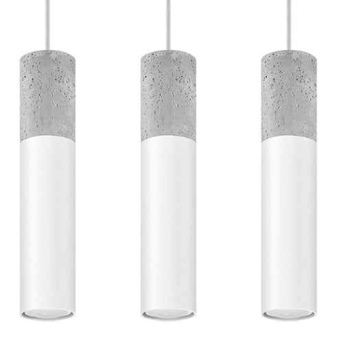 Sollux Lighting Hanglamp BORGIO 3L wit - 45x6x90cm