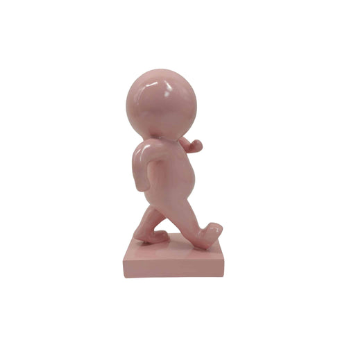 Present Time ornament Amigo Walking Medium - roze - 10.5x9.8x20cm