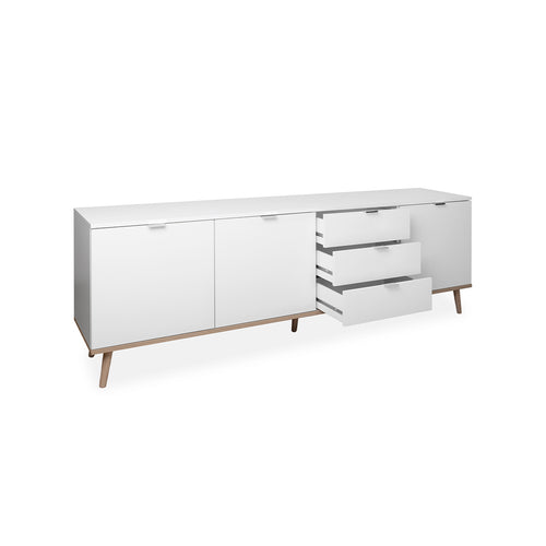 CALICOSY - Lage Buffetkast COPENHAGUE - Wit - 40x200x68 cm