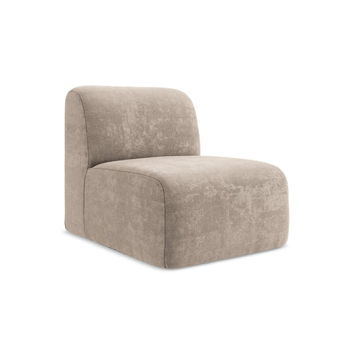 LaMiaSofa Bankmodule midden Cervo - chenille stof - donkerbeige - 70x94x75