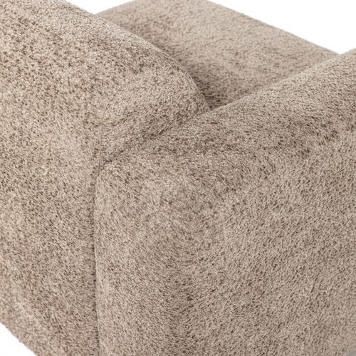 WOOOD 1-zits bank arm links Mojo Base - Wollig - Donkerzand - 74x105x97