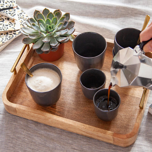 Return to Sender Mok 125 ml antraciet set van 2