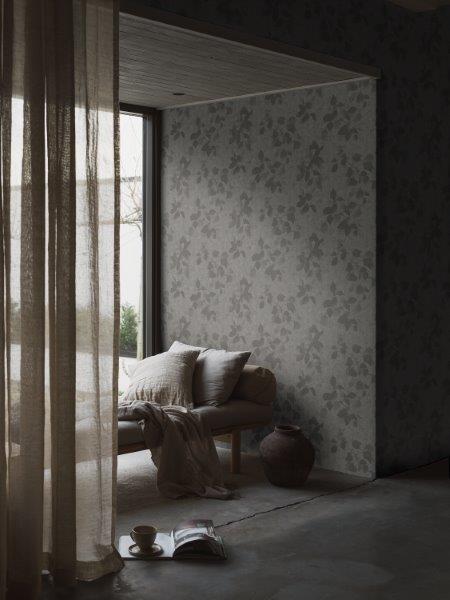 Borastapeter behang bladeren donkergrijs - 53 cm x 10.05 m - 660333 - vtwonen shop