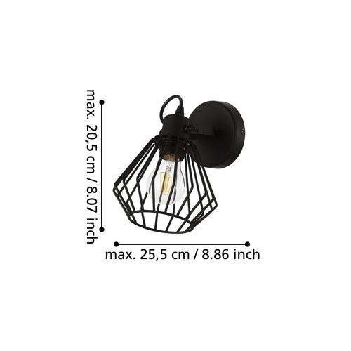 EGLO spot Tabillano - e27 - 11 cm - zwart