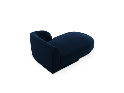 Micadoni rechter chaise longue Miley flueel, koningsblauw - 156x90x70cm