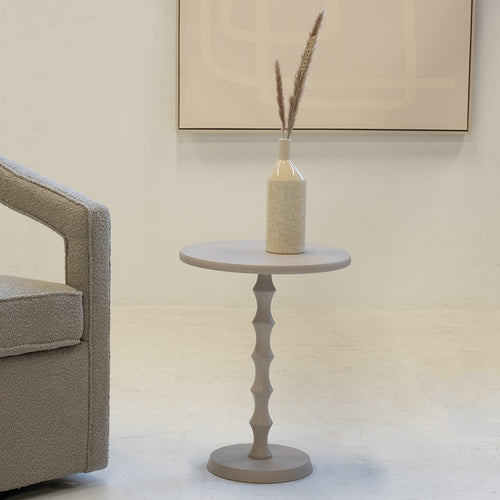 Giga Meubel Bijzettafel Fiene - Beige - Aluminium - 40x40cm - vtwonen shop