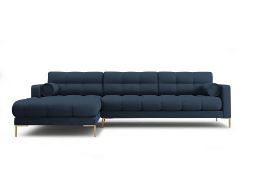 Cosmopolitan Design linker hoekbank Bali 5-zits, structurele stof, blauw - 185x293x75cm