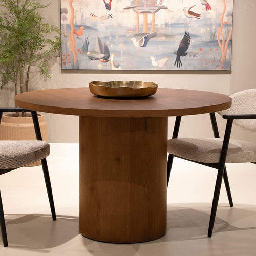 DÉJA Living Eettafel Carmona - Rond Bruin Hout - Ø120x76cm