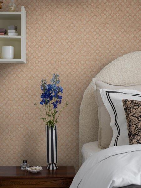 Borastapeter behang art deco motief roze - 53 cm x 10.05 m - 660854