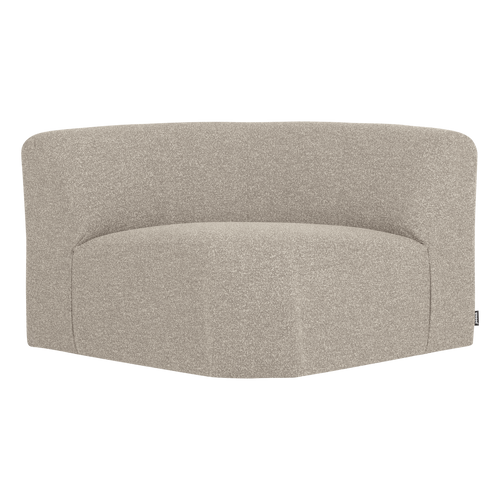 WOOOD hoekelement rond Mojo Base - Bouclé - Beige Melange - 74x110x110