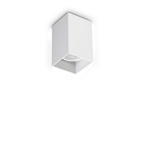 Ideal Lux LOOK Vierkante opbouwdownlight, wit, 1x GU10