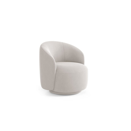 Cosmopolitan Design - Draaistoel Savona structurele stof lichtbeige - 72.5x69x70.5cm