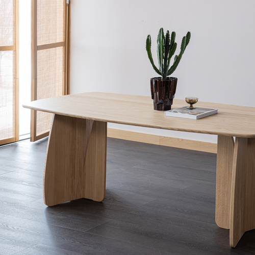WOOOD eettafel Veere - Massief Eikenhout - Naturel - 200 x 100