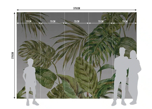 Sanders & Sanders fotobehang jungle bladeren  - 375 x 270 cm - 601435