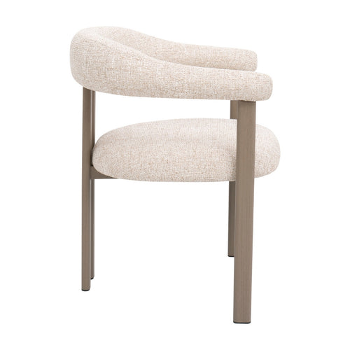 DÉJA Living Eetkamerstoel Odense - Stof - Beige/Taupe - Set van 2