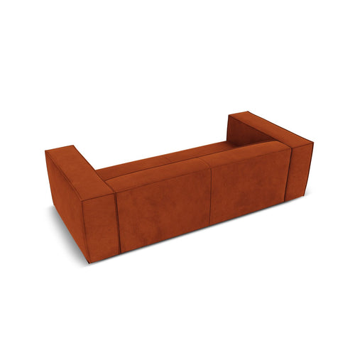Cosmopolitan Design - Bank Turin 3-zits, structurele stof terracotta - 100x227x68cm