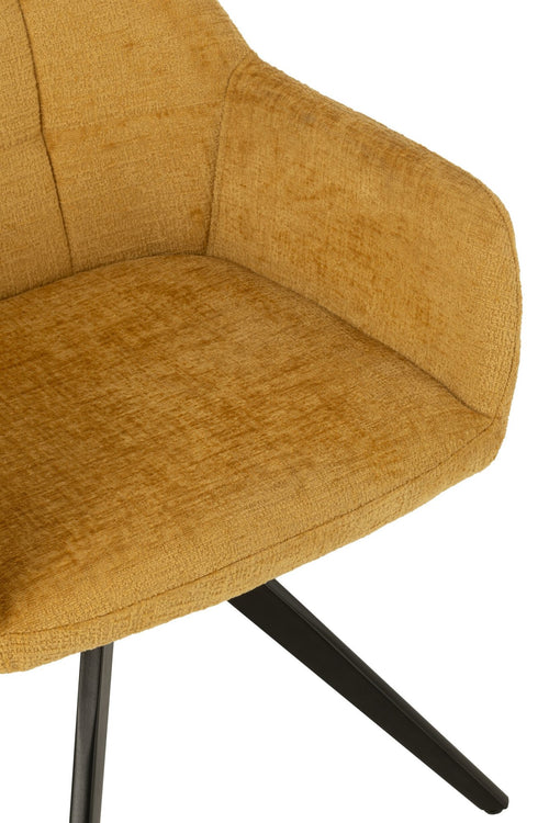 J-Line stoel Louna - ijzer/acryl - oker