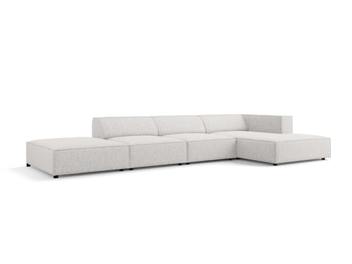 Cosmopolitan Design rechter hoekbank Arendal 5-zits, chenille, lichtgrijs - 166x341x70cm