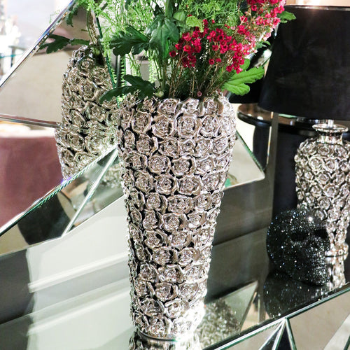 Kare Design Vaas Roses chroom 36cm