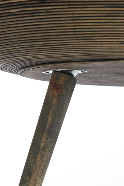 Light & Living bijzettafel COLON - Ø56x48cm - bruin - Set van 2