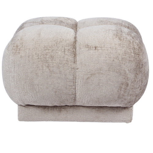 DÉJA Living Poef Timéo - Taupe - Stof - 64x64x41cm - vtwonen shop