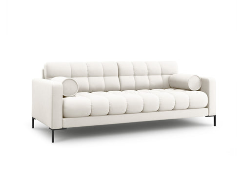 Cosmopolitan Design Bank Bali 3-zits, structurele stof, lichtbeige - 96x177x75cm