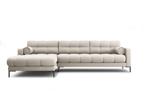 Cosmopolitan Design linker hoekbank Bali 5-zits, structurele stof, beige - 185x293x75cm