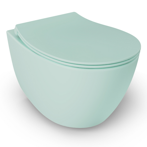 Isvea Wc Toilet Badkamer Hangend Mint Groen Inclusief Softclose Toiletbril - vtwonen shop