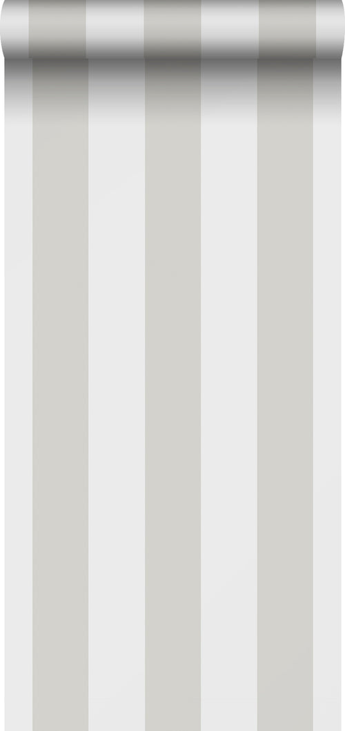 Sanders & Sanders behang strepen grijs en wit - 53 cm x 10.05 m - 640687