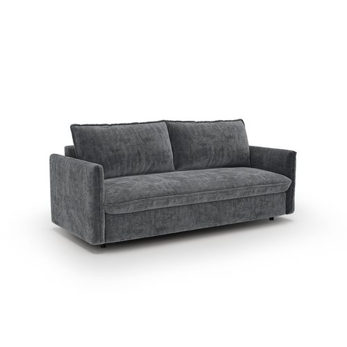 Premium Interiors - Snel uitklapbare slaapbank AVA - gewaafd fluweel leisteengrijs 178cm