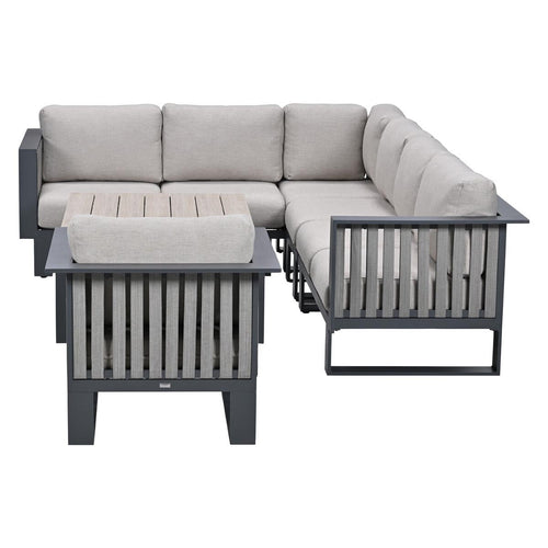 Garden Impressions Lounge dining set Gabon 6-delig - donker grijs