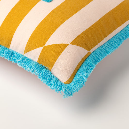 SALUT - kussenhoes 30x50 cm - gestreept - 100% katoen - Mineral Yellow - geel