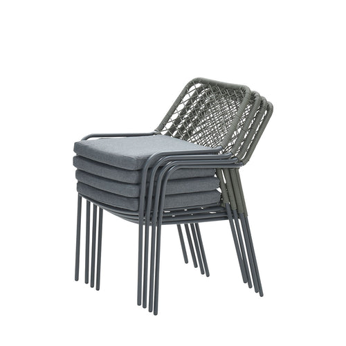 Garden Impressions tuinset Ross - Tulli mosgroen - light teak look - Ø148 cm