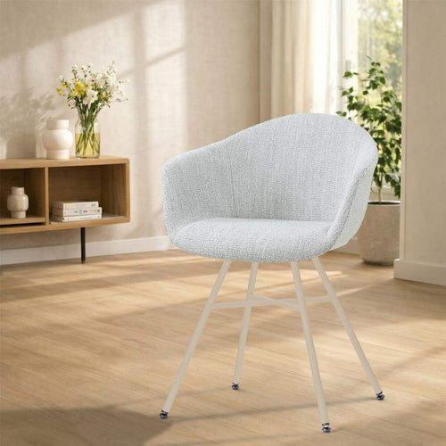Nolon Noa-Otis eetkamerstoel grijs melange - beige onderstel