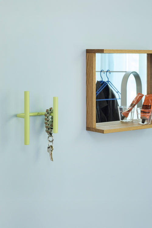 Hübsch spiegel Base - mdf/spiegelglas/eiken fineer/eikenhout - 35x12xh50cm