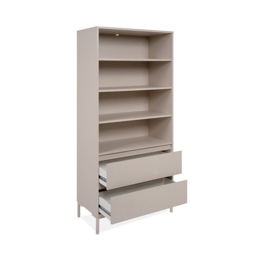 Calicosy - Boekenkast NERIO - beige taal 77,5x40x165 cm