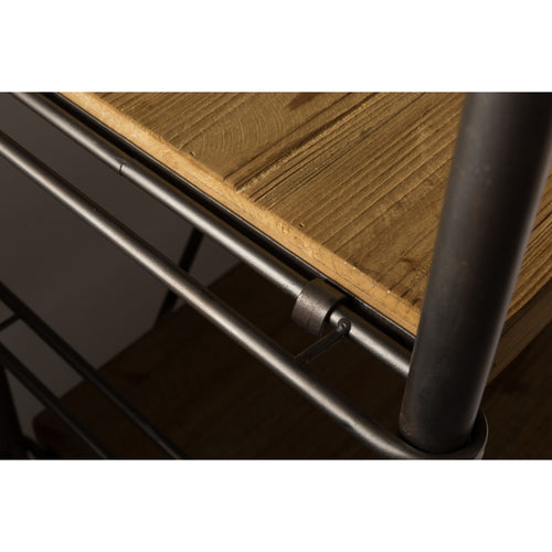 Dutchbone Iron Opbergkast/ Stellingkast Hout/ Metaal Bruin