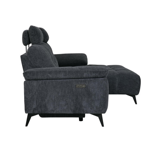 Furnhouse chaise longue bank rechts Colorado - Zwart - Stof - 156x268x107