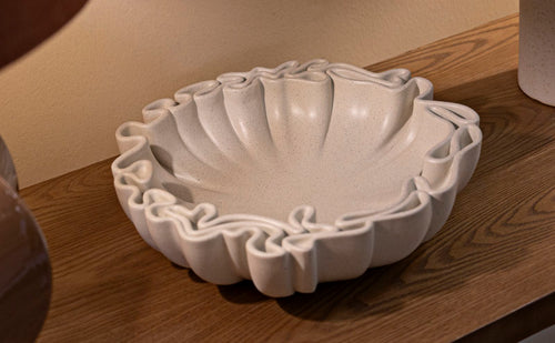 Mauro Ferretti svuotatasche - 30,5x29x7,5 cm - crème