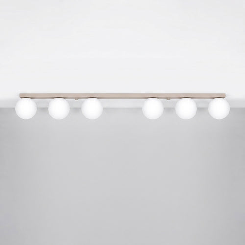 Sollux Lighting Plafondlamp YOLI 6 taupe - 120x12x14,5cm
