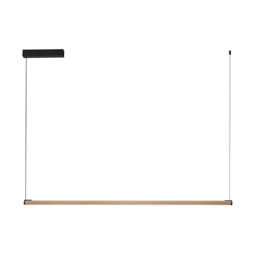 Nova Luce LIOS Hanglamp voor in de stijl van een bar, champagne goud, mat zwart, Triac dimbare LED, 28W, 723lm, 3000K