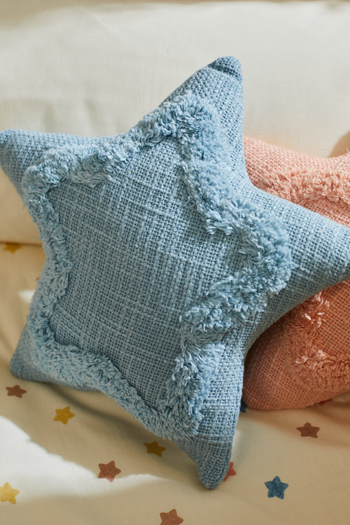 Calma House Kussen Star2 - Blauw - 32x32