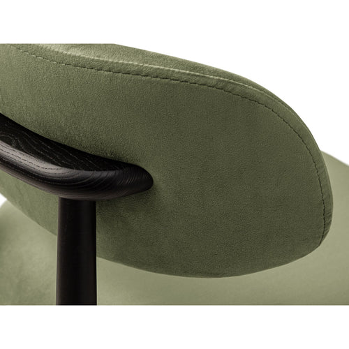 Set van 2 fluwelen stoelen Evan flueel groente - 51x49.5x77cm