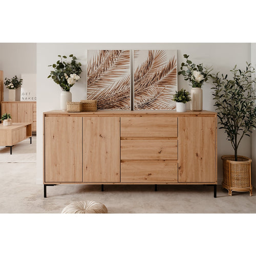 Calicosy - Buffet 3 Deuren 3 Laden PLOCK - 40x170x87 cm