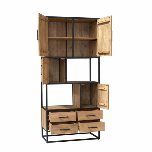 Starfurn Vakkenkast Dakota - Naturel Hout - 90x45x200cm