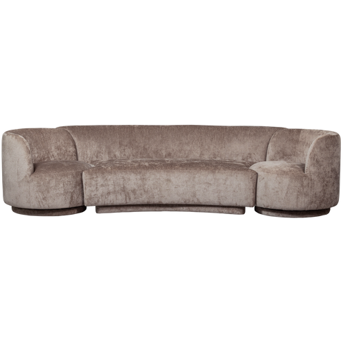 BePureHome bank Combi-Popular - Chenille - Taupe - 72x370x97 - vtwonen shop