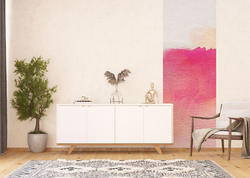 Sanders & Sanders poster figuratief motief roze - 90 x 270 cm - 601064