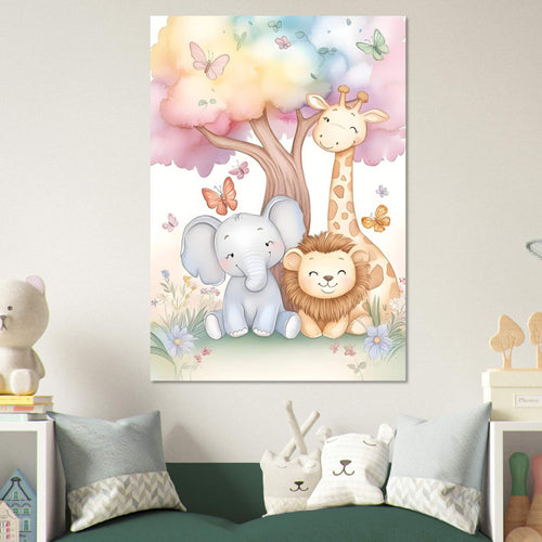 Artfulprints  Vrolijke safari familie   poster 50x70 cm - vtwonen shop
