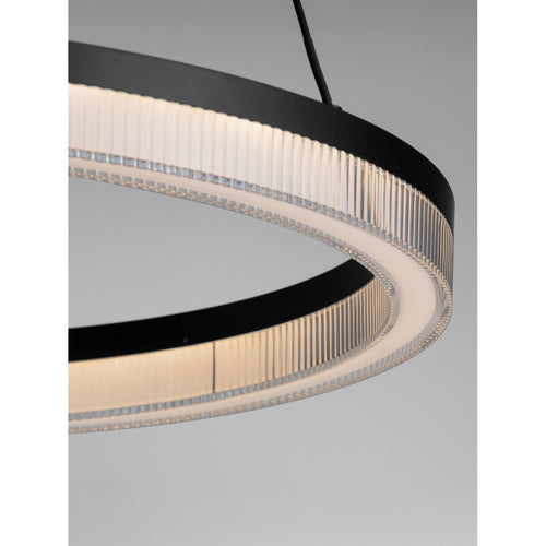 Nova Luce LONELA Geïntegreerde LED-hanglamp voor plafond, zandkleurig zwart, Triac dimbaar, 25W, 1500lm, 3000K